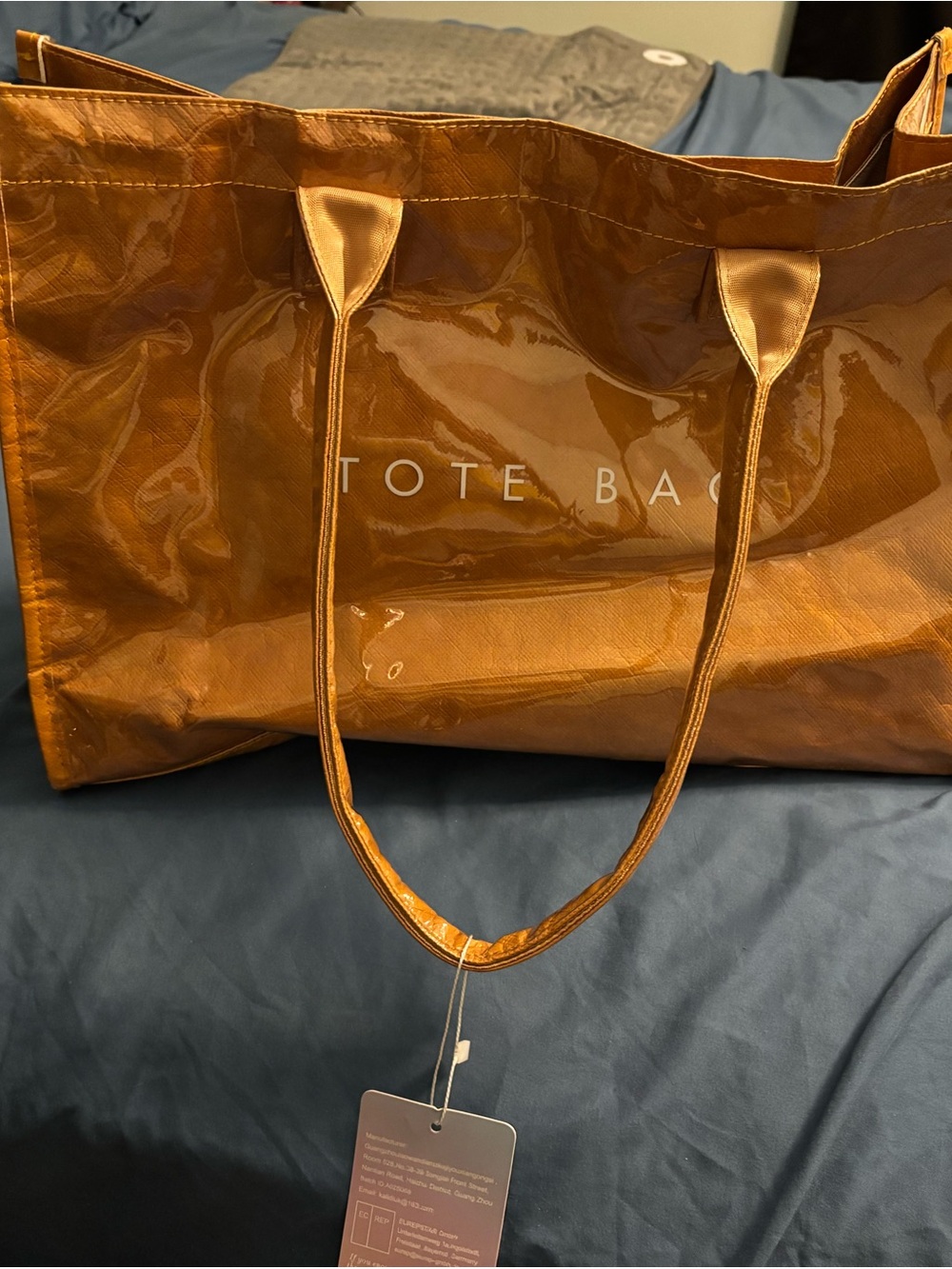Tote Bag - Amber Orange Glossy Tote Bag